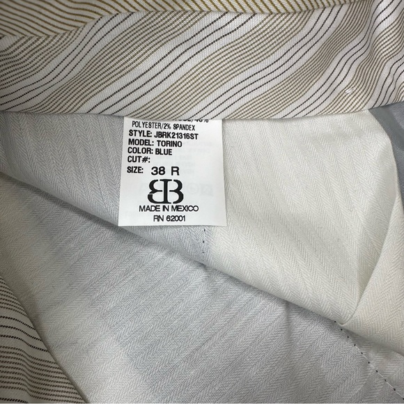 JB Britches Torino Wool Stretch Suit Blue Wool Sz 38R (Pants) 48R (Jacket) - Picture 15 of 16